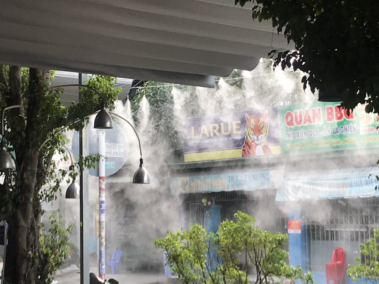 Hệ thống phun sương làm mát giá rẻ 