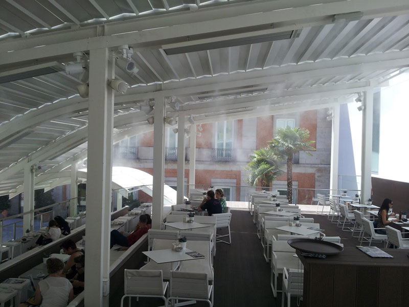 Béc phun sương giúp ngăn bụi hiệu quả